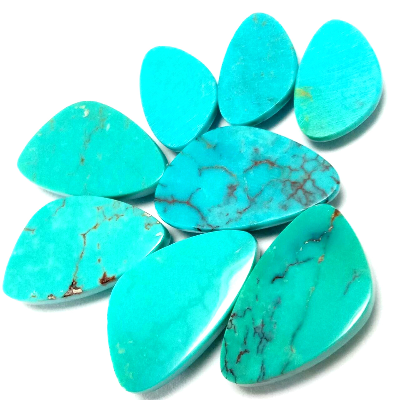 Marquise tự nhiên hình tây tạng màu ngọc lam phẳng trở lại bằng đá quý hiệu chỉnh cabochon 15