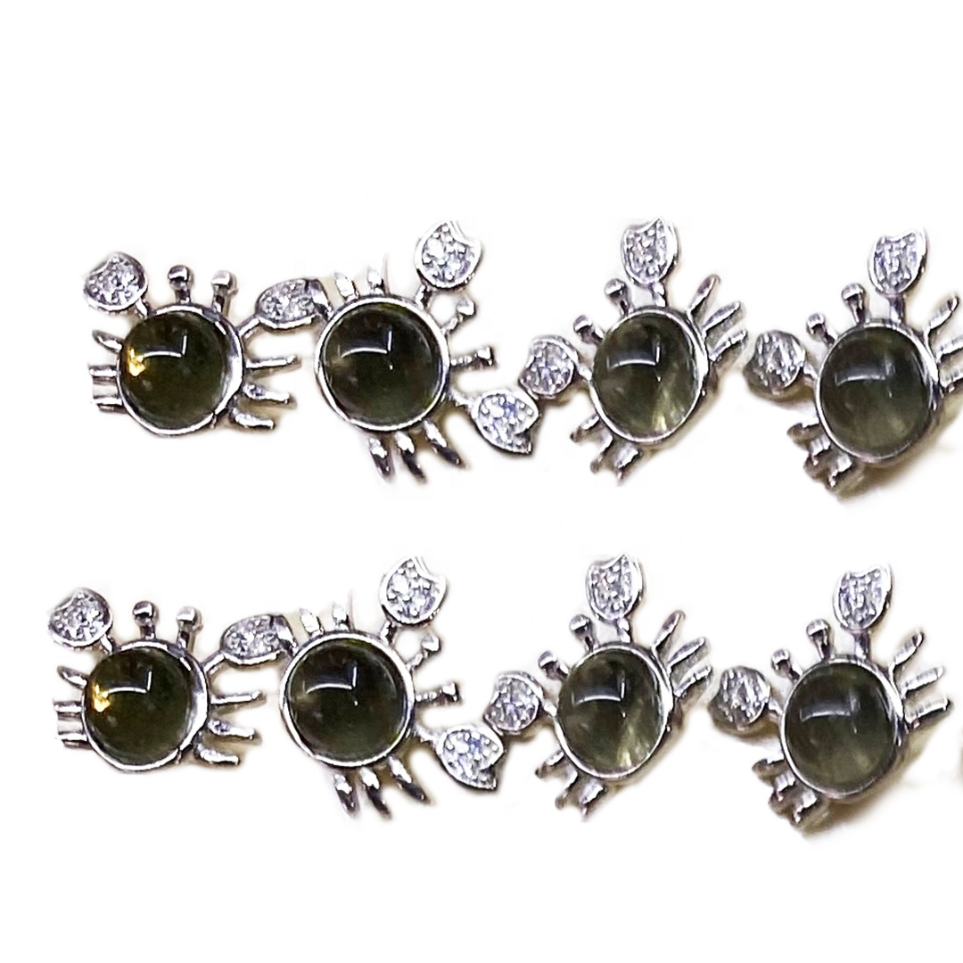 Natural Brazil Ghost Phantom קוורץ עגיל אבני חן 14