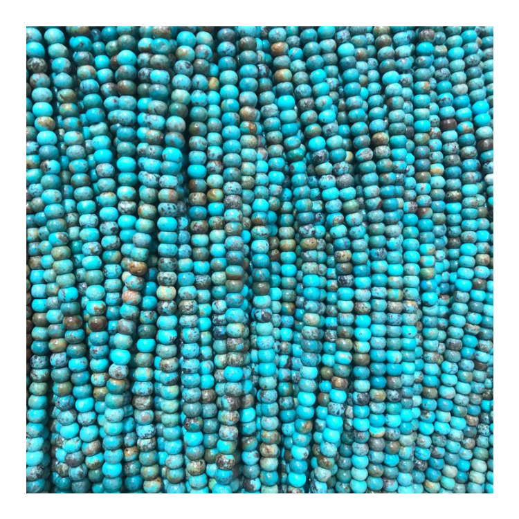 Greenish Blue Turquoise Heishi Ha e le hantle lejoe la bohlokoa la Disc Beads Lejoe la bohlokoa 16 Ho etsa mabenyane a marang-rang 18