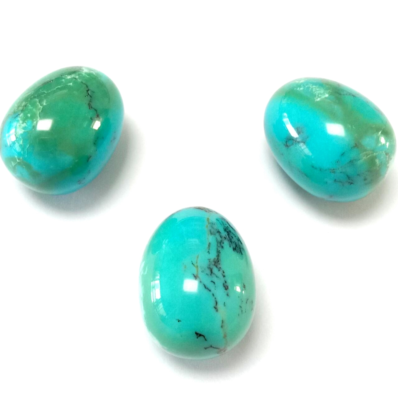 Blue Green Matrix turquoise stone oval lehe lifaha tse hlephileng 16x21mm 1