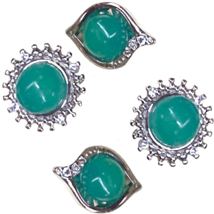 Табигый Перу Амазонит асыл таш көк сөйкө чыныгы зергер кол өнөрчүлүк 14