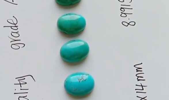 Meintiau 10 * 14mm Cabochon Gwyrddlas Cyfanwerthu 9