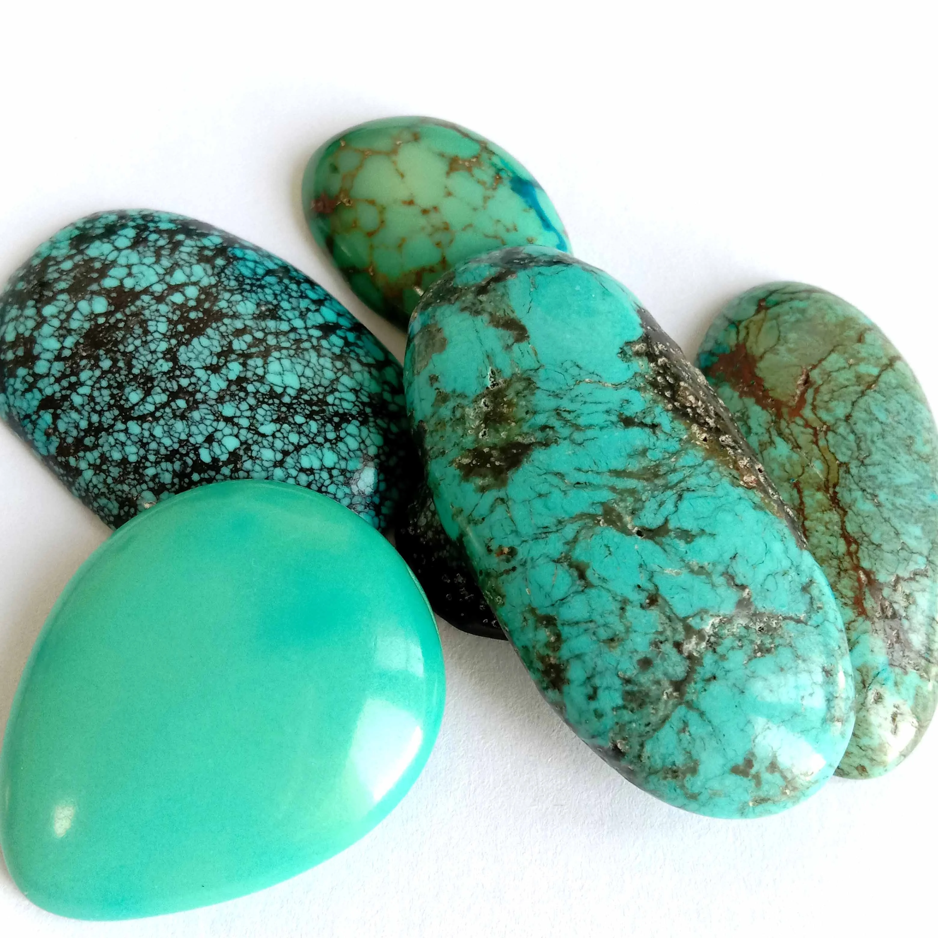 AAA ස්වභාවික ටිබෙට් ටර්කියුයිස් cabochon Turquoise Gemstone Cabochon Cabs විකිණීමට ඇත 1
