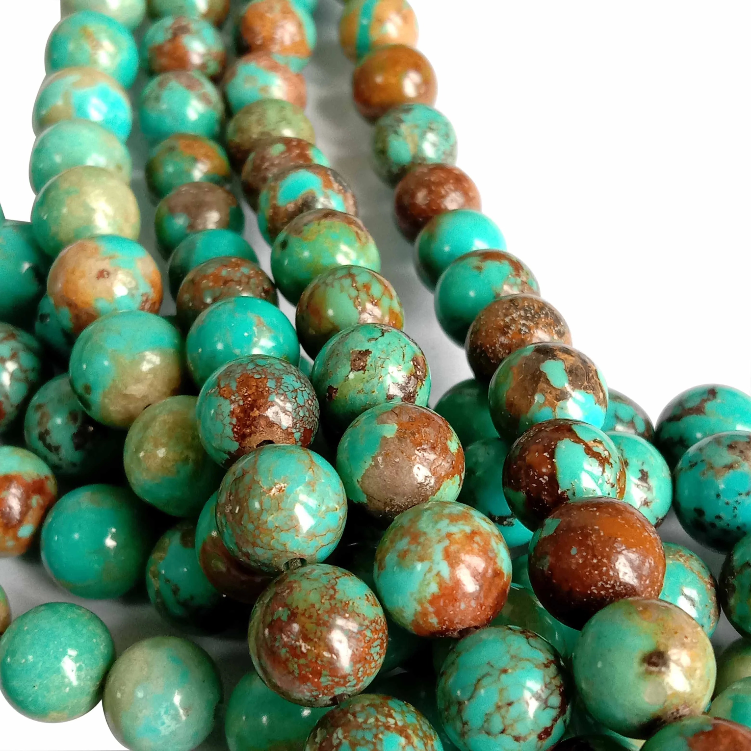 Verde Azul Turquesa Cuentas redondas lisas Cuentas DIY Natural Piedra preciosa 8 mm 1