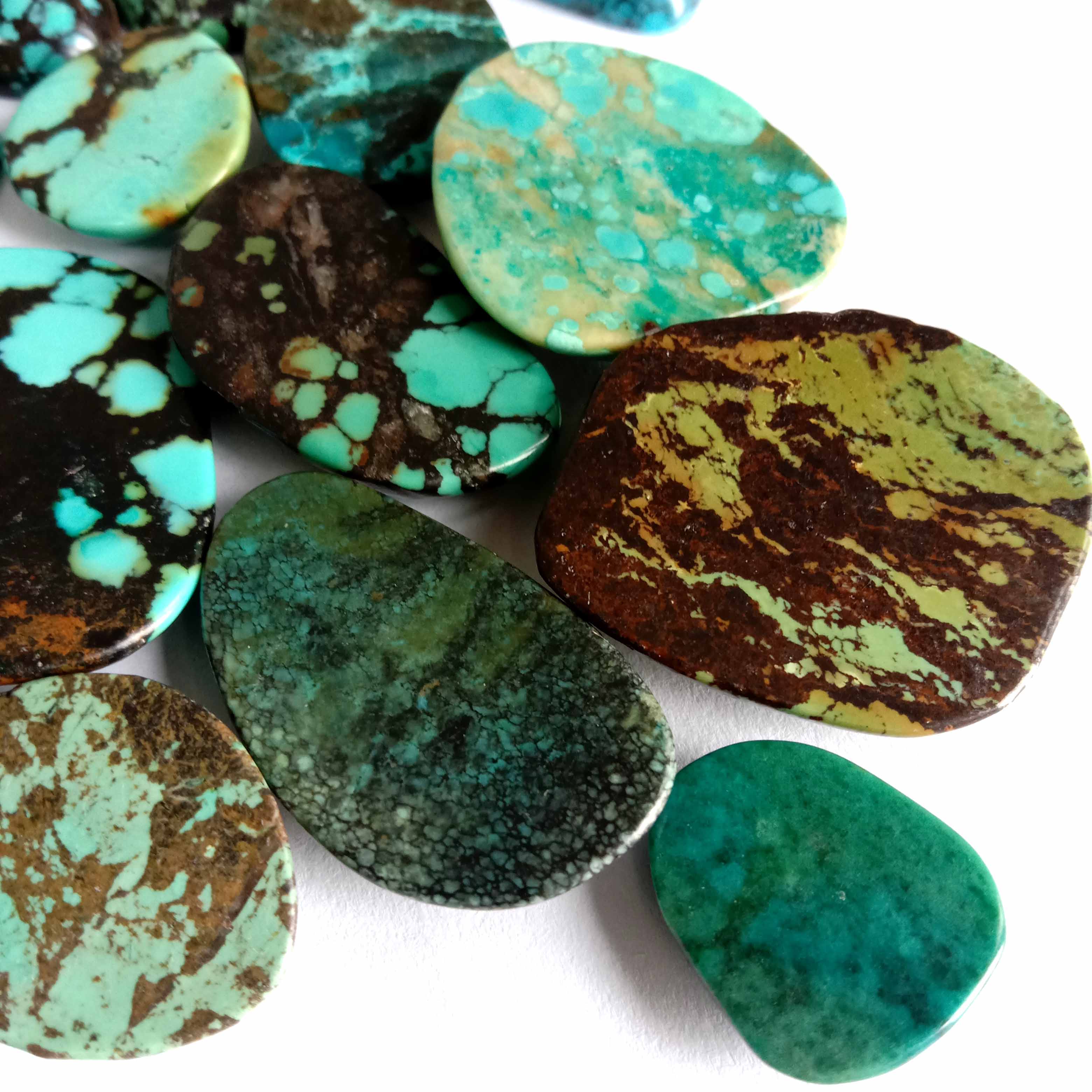 罕見的傑出大塊綠松石凸圓形綠松石寶石綠松石散石綠松石半寶石 15