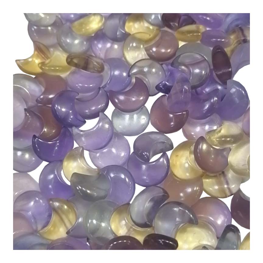 چين فلورائيٽ شڪل چنڊ گيمسٽون حقيقي زيور قيمتي پٿر جا زيور 14