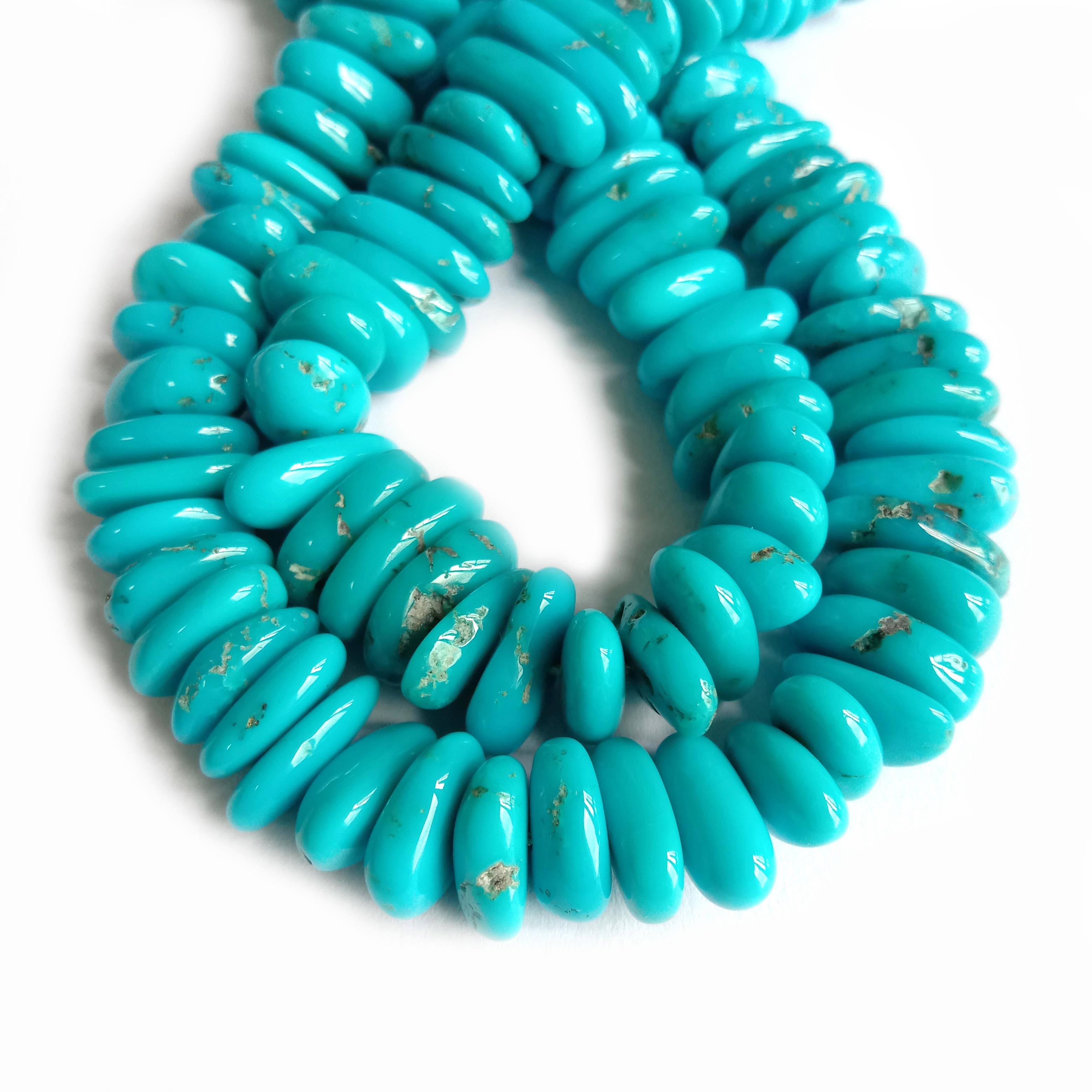 Matagofie Blue Turquoise Smooth Nugget Beads 16 inisi Strand Tiny Gemstone 18
