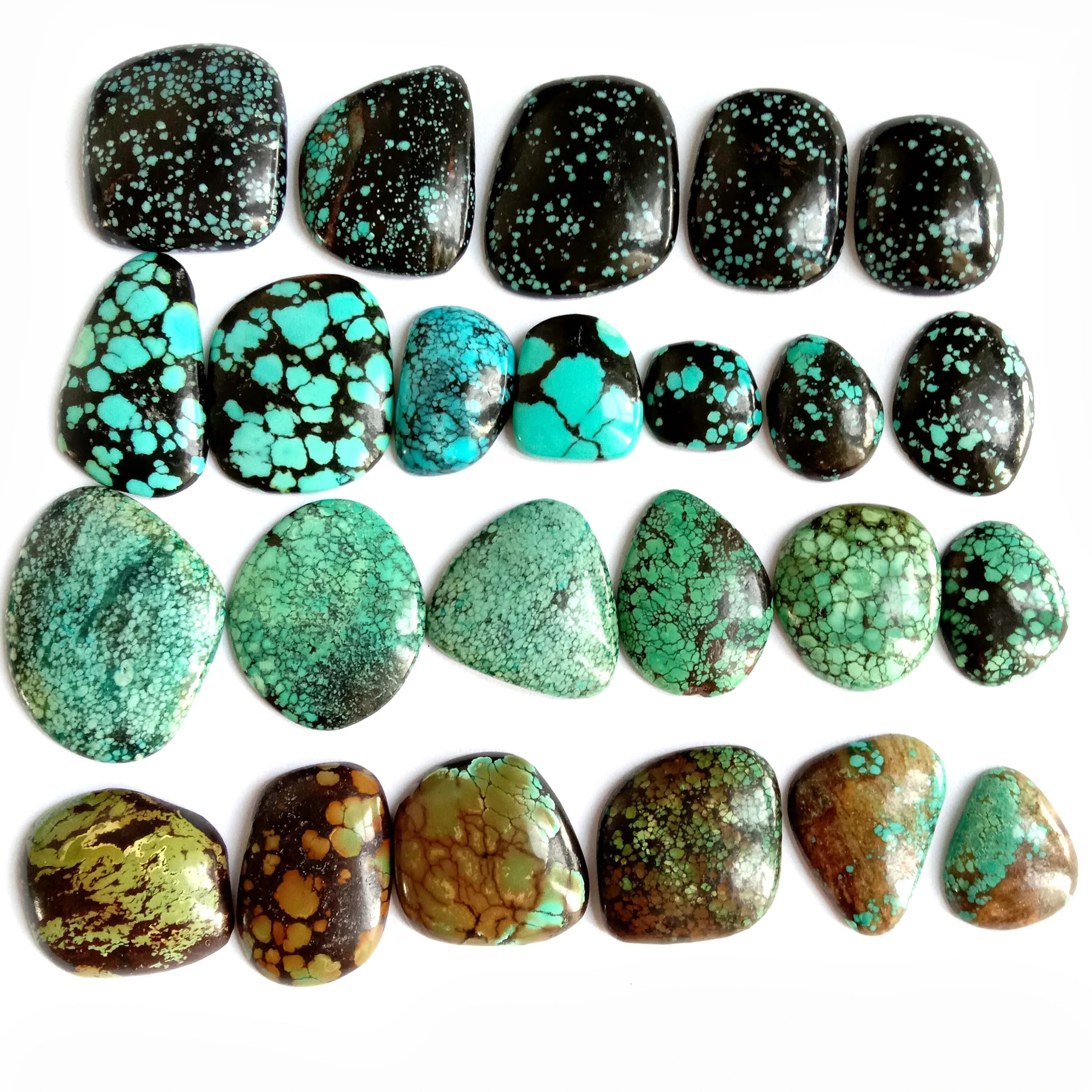 Natural Turquoise Gemstone Cabochon Turquoise Loose Stone Lot Mix Shape για κατασκευή κοσμημάτων 1