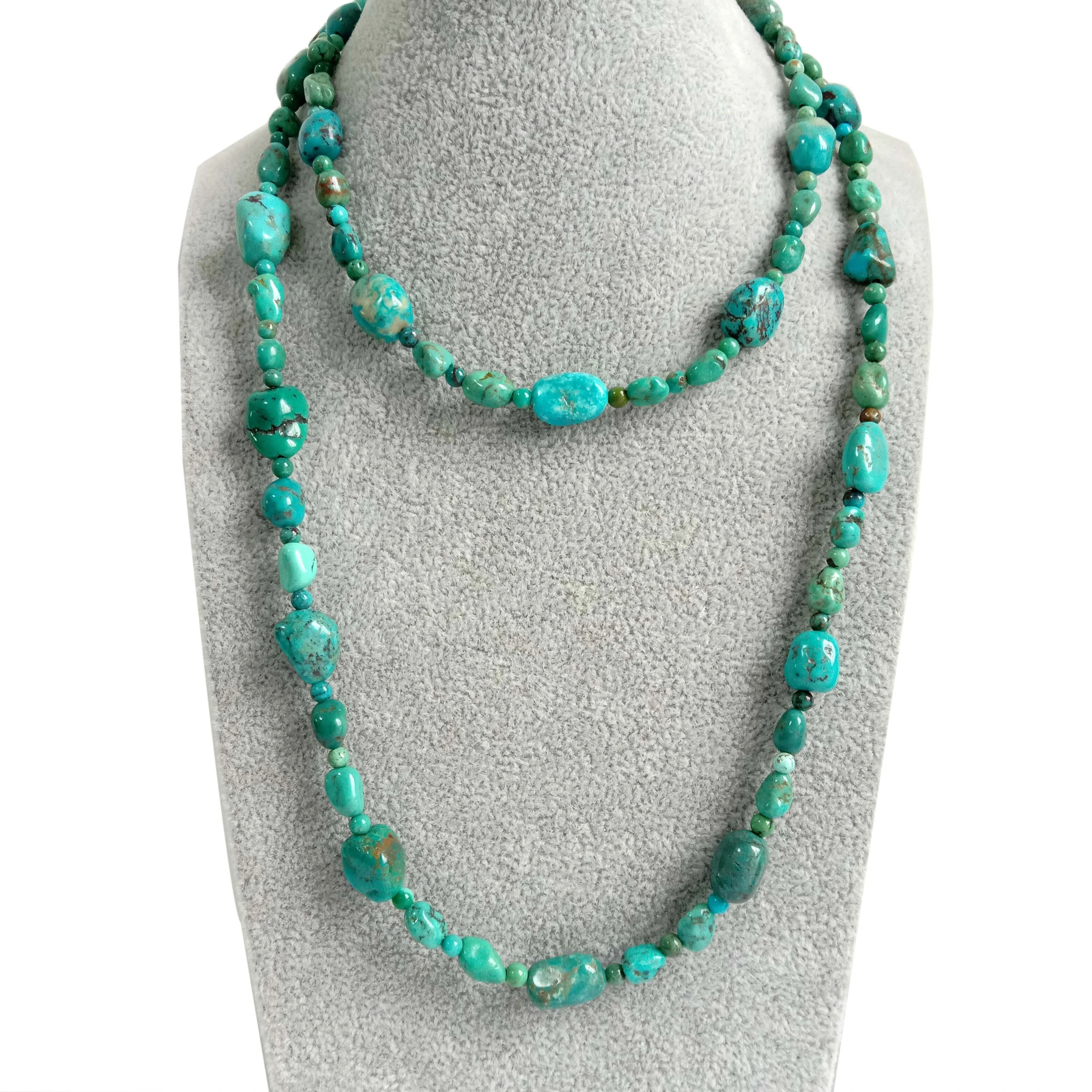 ខ្សែក Turquoise ពិតប្រាកដប្រវែង 18 អ៊ីញ 1