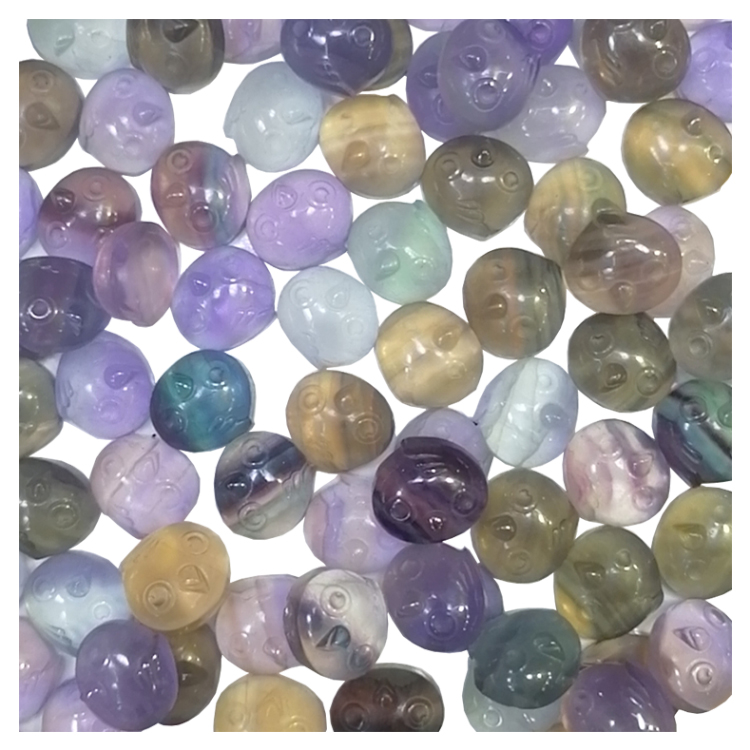 Khoom siv tes ua cov hniav nyiaj hniav kub Zoo li tsiaj zoo nkauj Ornamental fluorite Carved gemstone 14