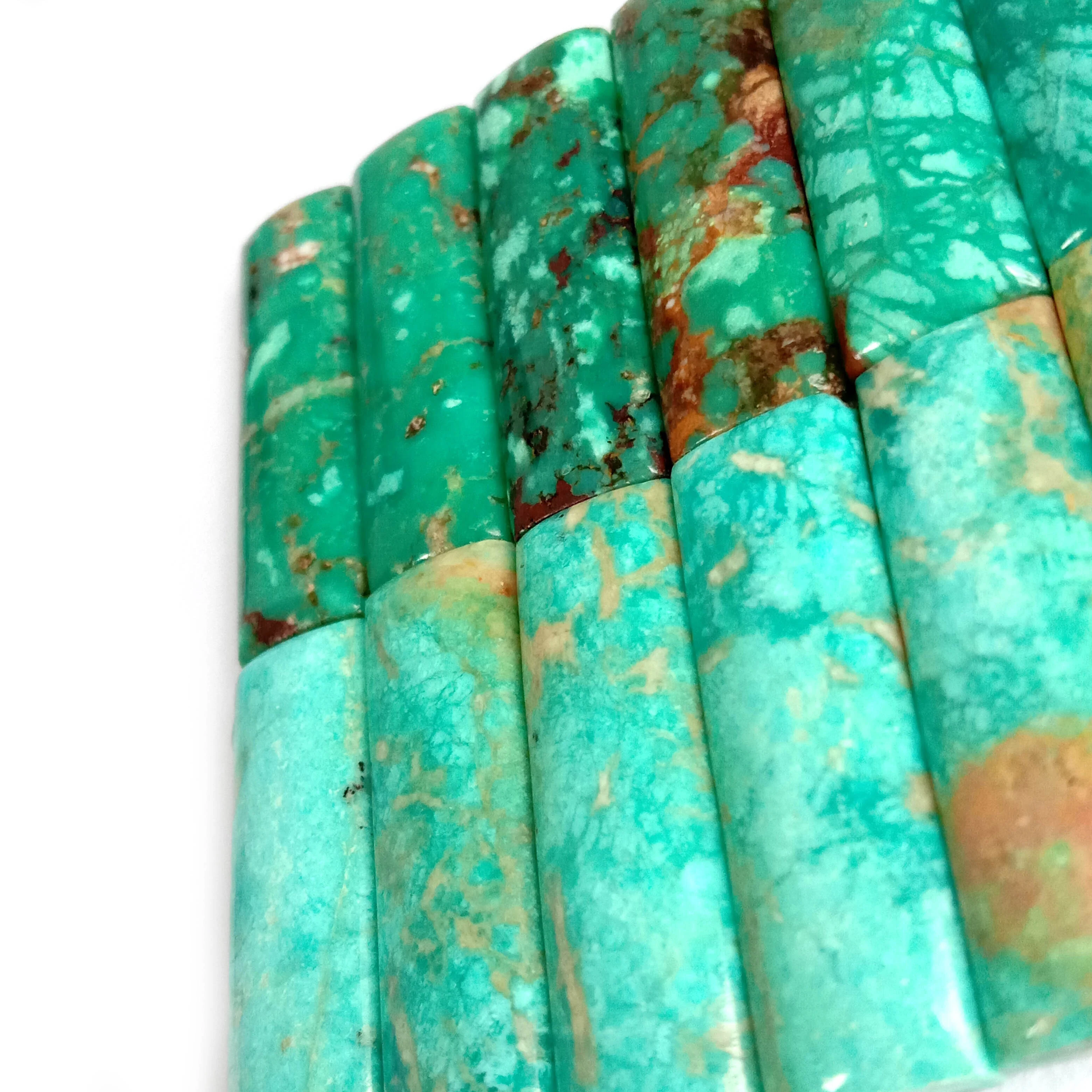 천연 청록색 29x9x4mm 긴 직사각형 카보숑 1