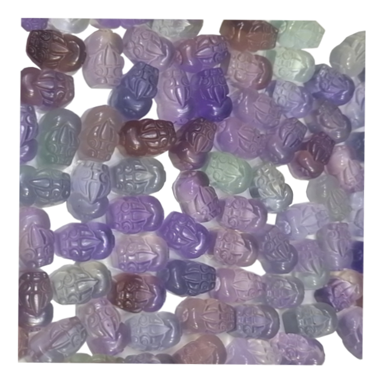 Handsmíðaðir gimsteinaskartgripir í dýraformi flúorítperlur dýrmætir gimsteinar 14