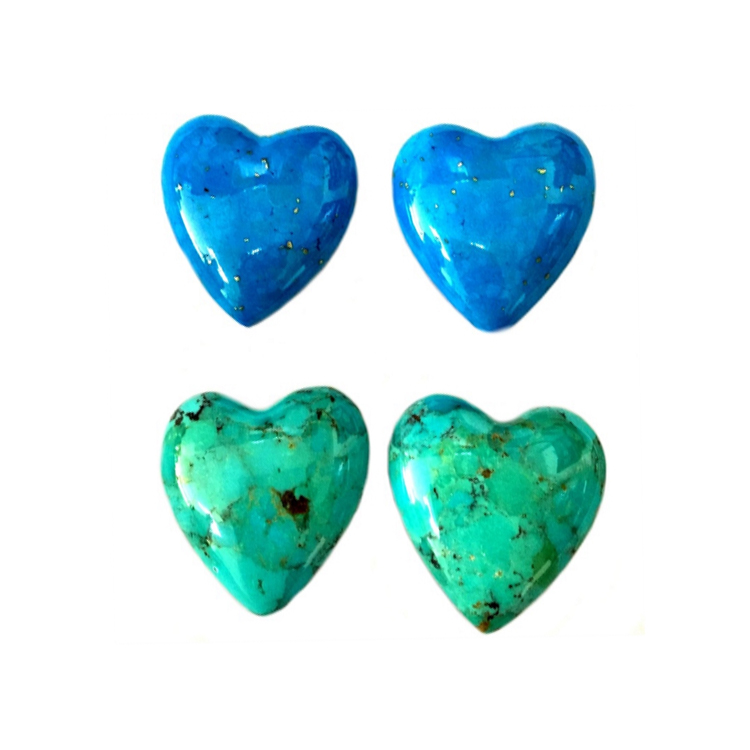 Prirodne arizonske tirkizne perle u obliku srca tirkizni nakit od dragog kamena dobre kvalitete Cabochon 15