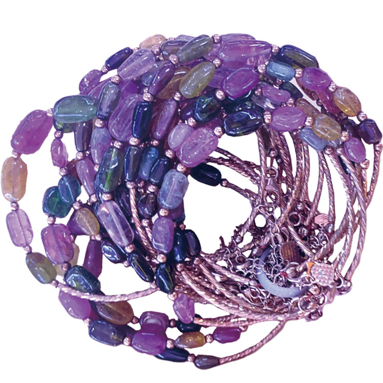 925 Silver Charms Jewelry famous brand women bracelet Tourmaline 17