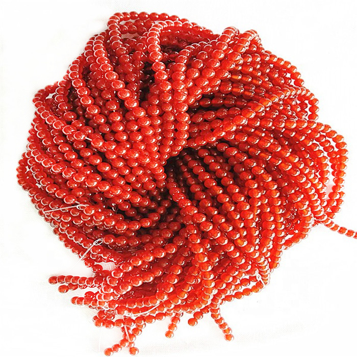 Табиӣ қиматбаҳо Stone Bead 4mm 6mm 8mm 10mm bead фуҷур сурх Agate Stone 14