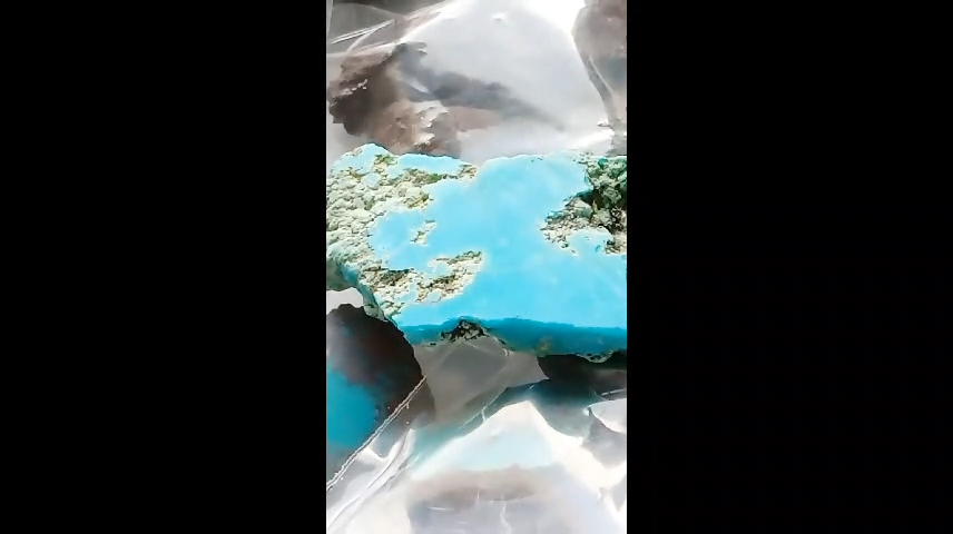 اصلي ډبرې طبیعي فیروزي خام مواد ګاڼې 9