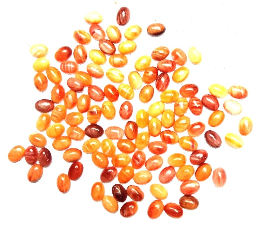 100% Natural High Quality Spiny Oyster Shell Oval Gemstone Cabochon 2