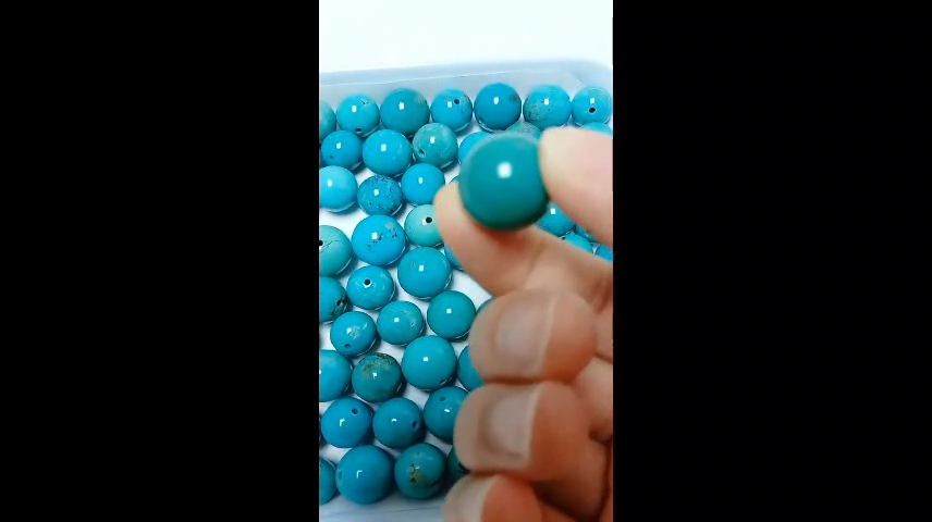 Bèl pèl turkwaz fòm wòch 8mm 12