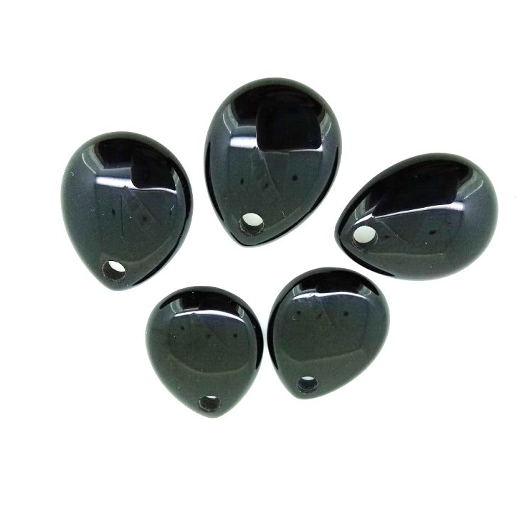 ڪارو رنگ قدرتي ناشپاتي بوٽسوانا اگيٽ لوز قيمتي پٿر 16mm*20mm*3-4mm 3