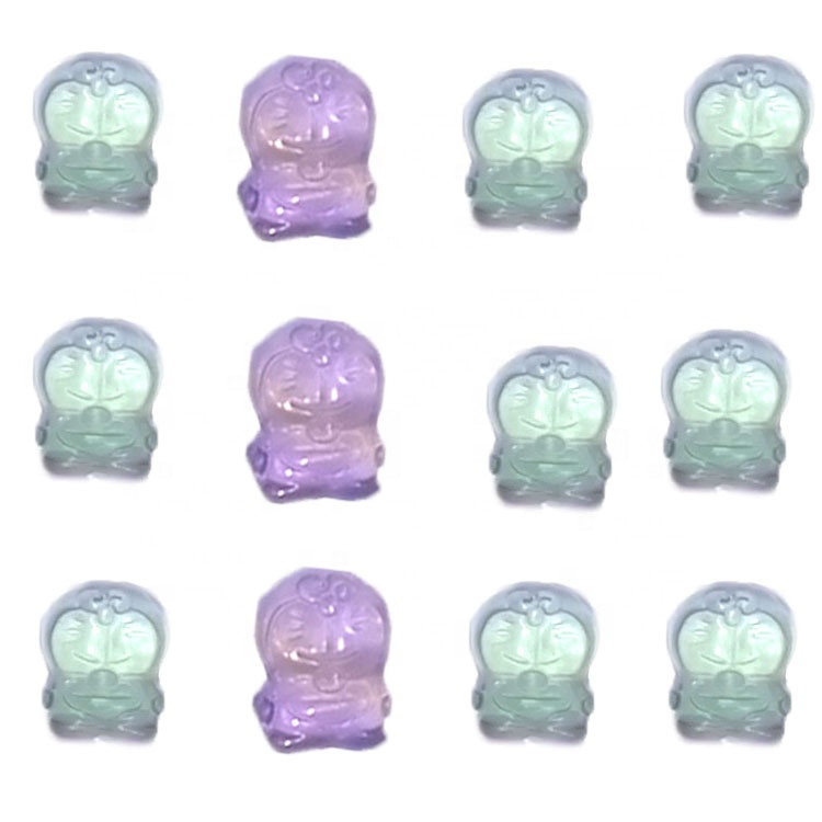 Doraemon Fluorite Natural Fluorite Carving Fluorite Loose Gemstone Size တိုက်ရိုက်ထုတ်လုပ်ရောင်းချခြင်း 14