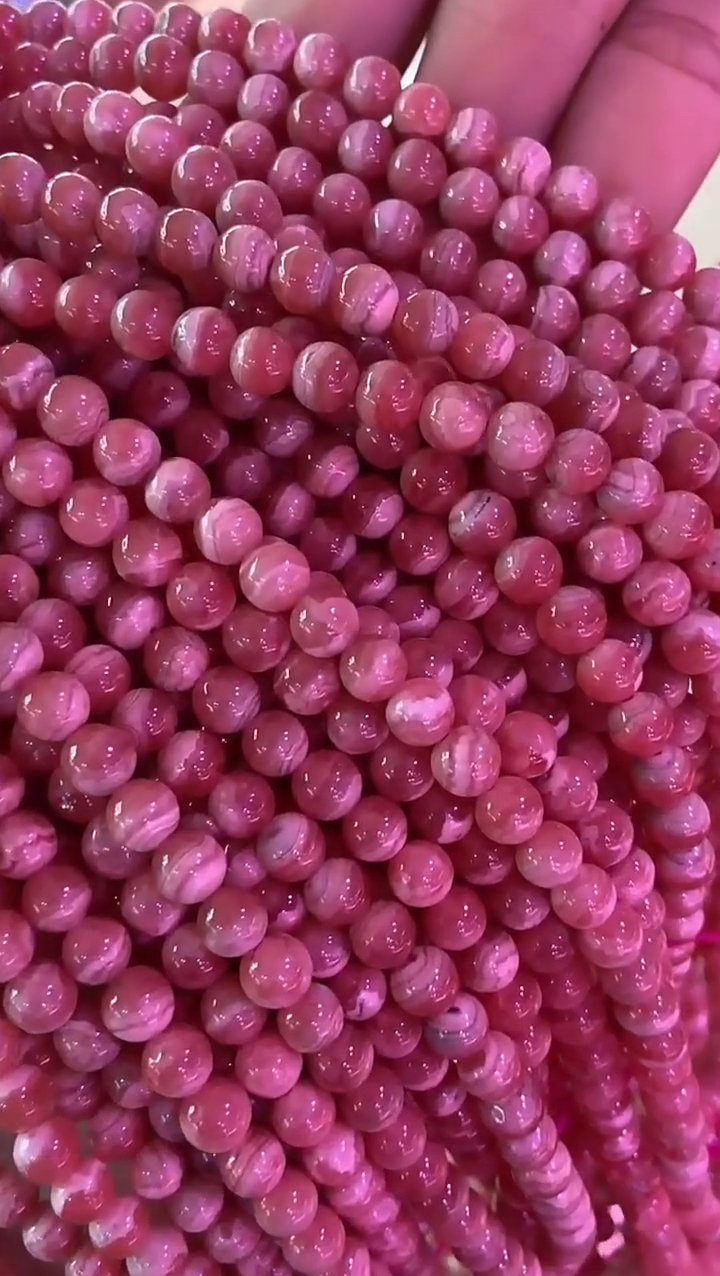 ਬਰੇਸਲੇਟ ਹਾਰ ਕੁਦਰਤੀ ਰੋਡੋਕ੍ਰੋਸਾਈਟ 8