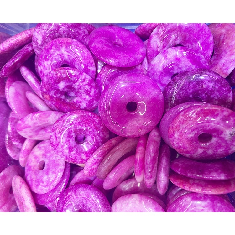 Arrosa gorri naturala segurtasun-botoia PreciousGemstones Jade aleak biribil leun onenak Malaysia 14