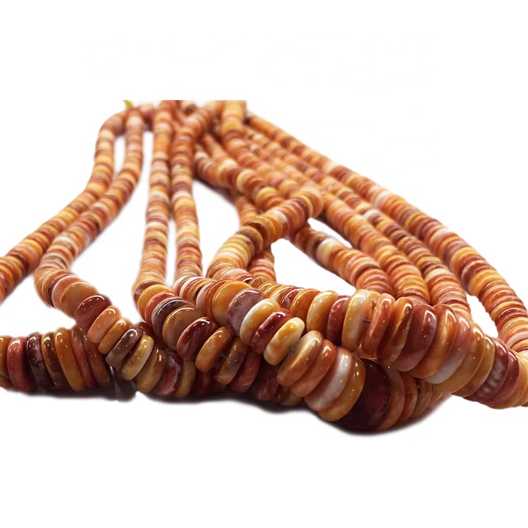 Natural Loose Beads red Gemstone 4mm6mm8mm10mm Beads tower shape Strand spiny oyster shell 14