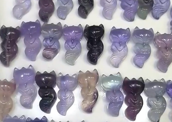 د مینی فاکس طبیعي شنه فلورایټ نقاشي 8