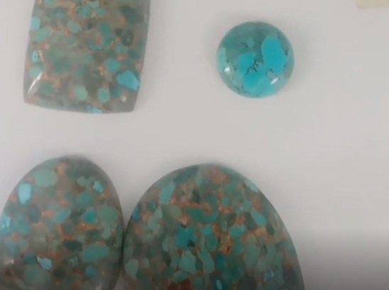 Turquoise Round Cabochon Royal Loose Gemstone Turquoise ធម្មជាតិ 9