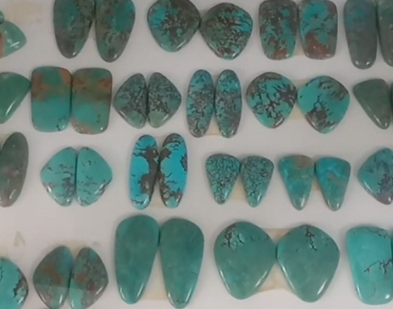 бижута Естествени тюркоазени кабошони Тюркоаз Синьо скъпоценен камък 9