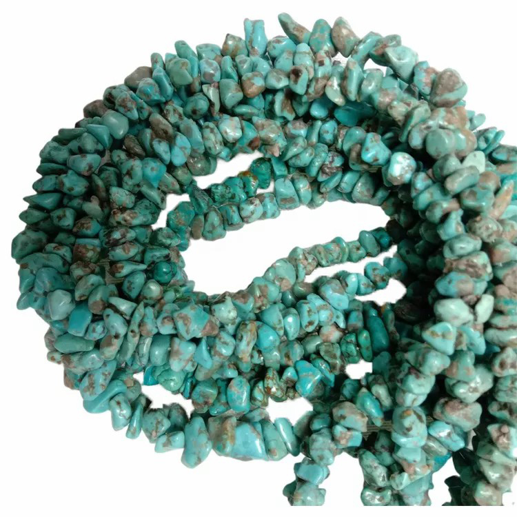 Жердегі бірюза чипті моншақтар Туркуаз асыл тас Табиғи көгілдір табиғи тас моншақтар 18