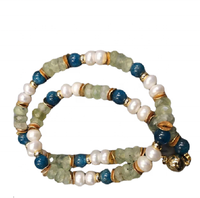 Venta al por mayor de China, joyería, pulsera de jade, cuentas redondas lisas naturales, pulsera de piedras preciosas, collar 14