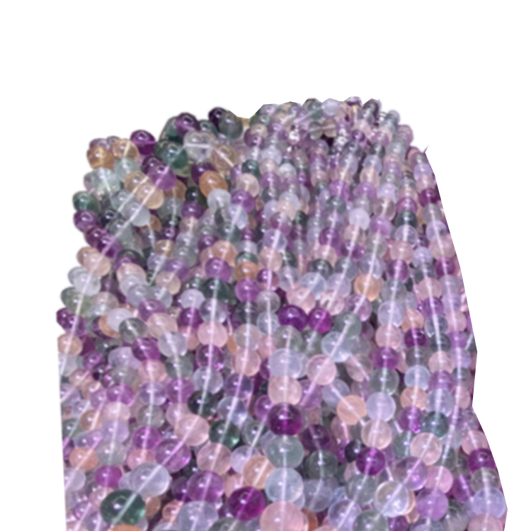 លក់ដុំ fluorite ថ្នាក់ធម្មជាតិពិត ទំហំ 6mm 8mm 10mm គ្រឿងអលង្ការអង្កាំត្បូង 14