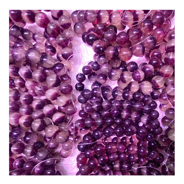 ត្បូងថ្មធម្មជាតិរាងមូលចិន ហ្វ្លុយអូរីត ត្បូងពេជ្រ 8