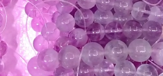 د طبیعي فلورایټ ګردي شکل موتی قیمتي ډبرو نرم 8