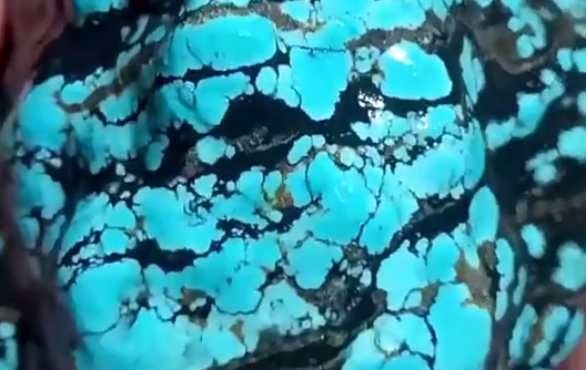 ពិសេស Kingman Turquoise Cobweb សម្ភារៈទទេ ត្បូងពេជ្រ 9