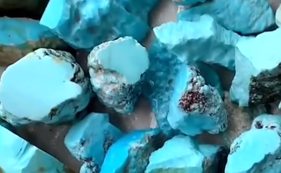 100% natuurlike growwe turkoois materiaal 9