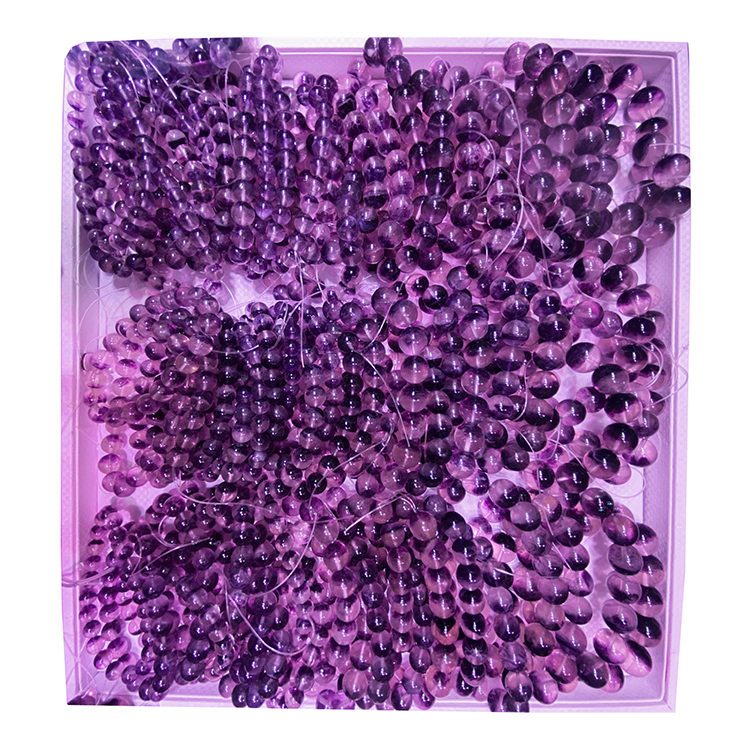 Cuentas redondas naturales Preciosa fluoritaGran calidad 8