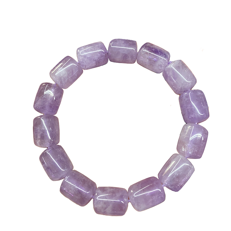 ផ្កាឡាវេនឌ័ purplr ធម្មជាតិ genuinegems ត្បូង Bangle បានប្រេស៊ីល 8