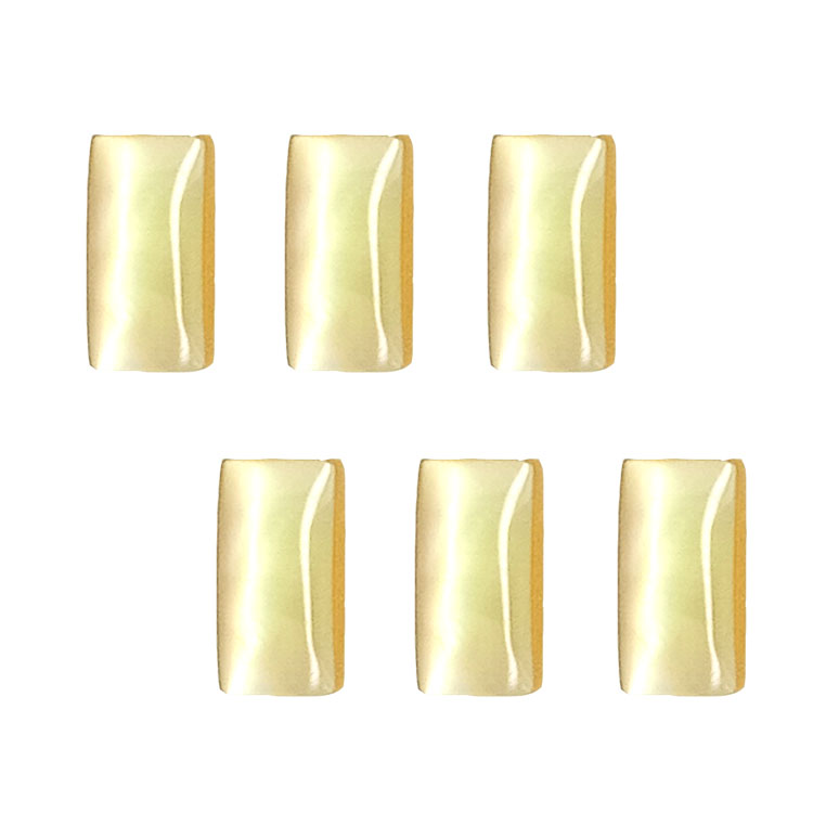 Adayeba Gold Shell onigun Cabochon  Awọn ohun ọṣọ ikarahun 14