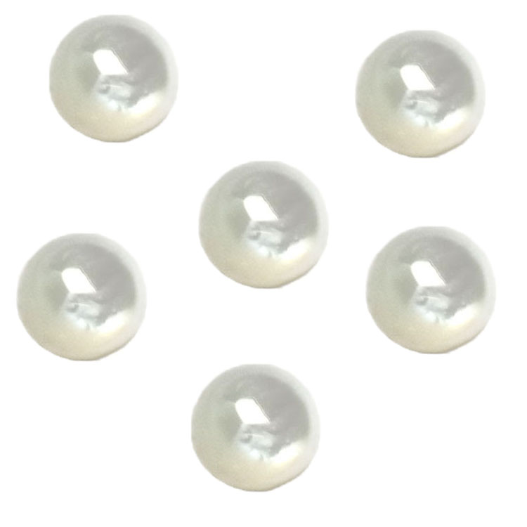 Adayeba White Freshwater Iya Of Pearl ikarahun Yika Loose Gemstone Cabochon 14