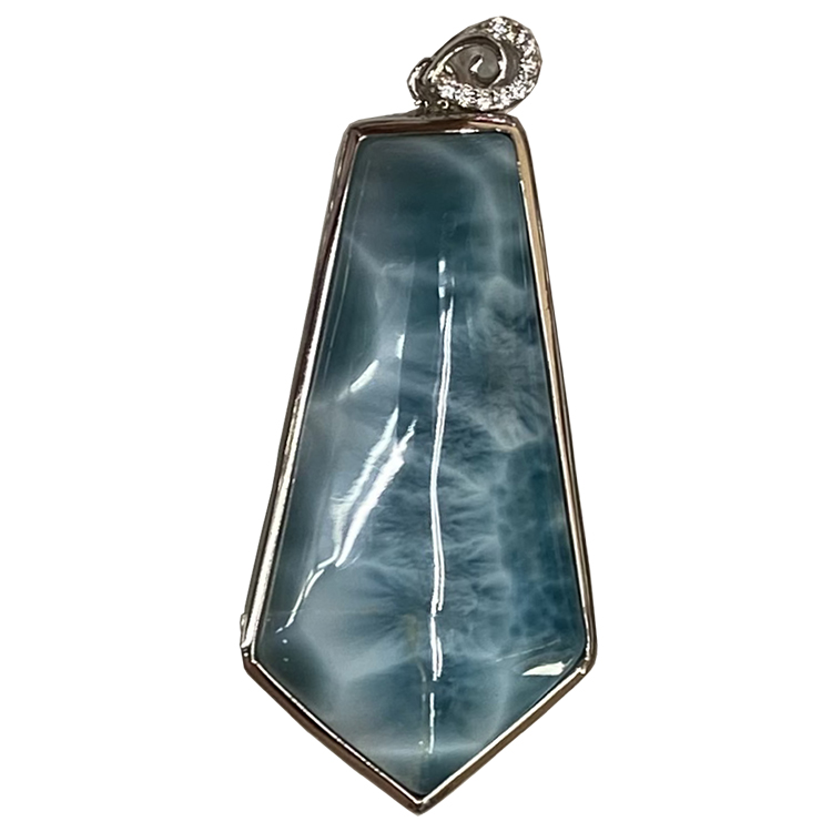 Te taenga mai hou Dominica Hot Sale Ataahua Gemstone Pendant Wholesale Gemstone puru whakapaipai mo te koha larimar 14