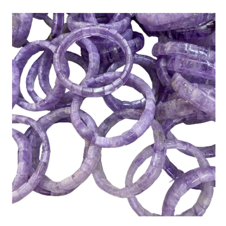 Wholesale cho vann bèl pyè presye bracelet koulè wouj violèt natirèl 8