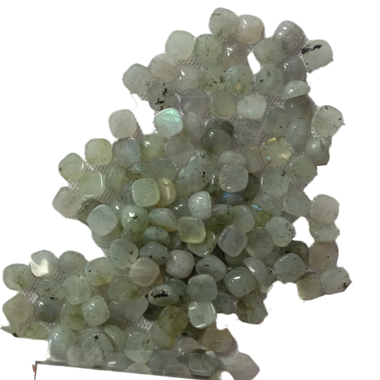 Натуральны лабрадарыт квадратнай формы кабашон каштоўны камень 6x6 мм 16