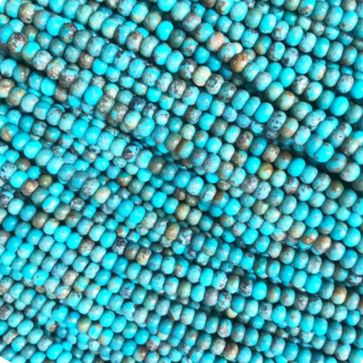 Zelenkavá modrá tyrkysová heishi disk korálky Gemstone 16 referenčná cena Strandfob 18