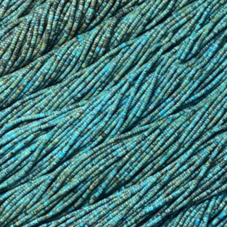 Natural Afghan Tiny Seed Mini Heishi Top Quality Undyed Genuine Turquoise Strand 1.9mm 16 Spacer Loose Bead Jewelry 18