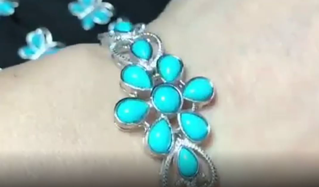 Brazalete de piedra preciosa turquesa 10