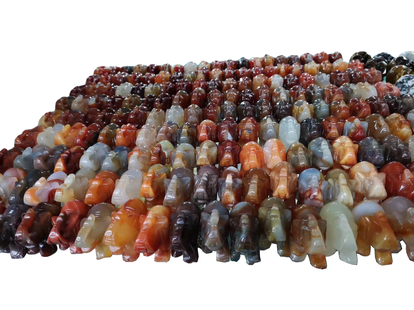 Wholesale Hot Sale Gemstone Carved Ornamental Elephants shape Color Dark Reallygemstone 16