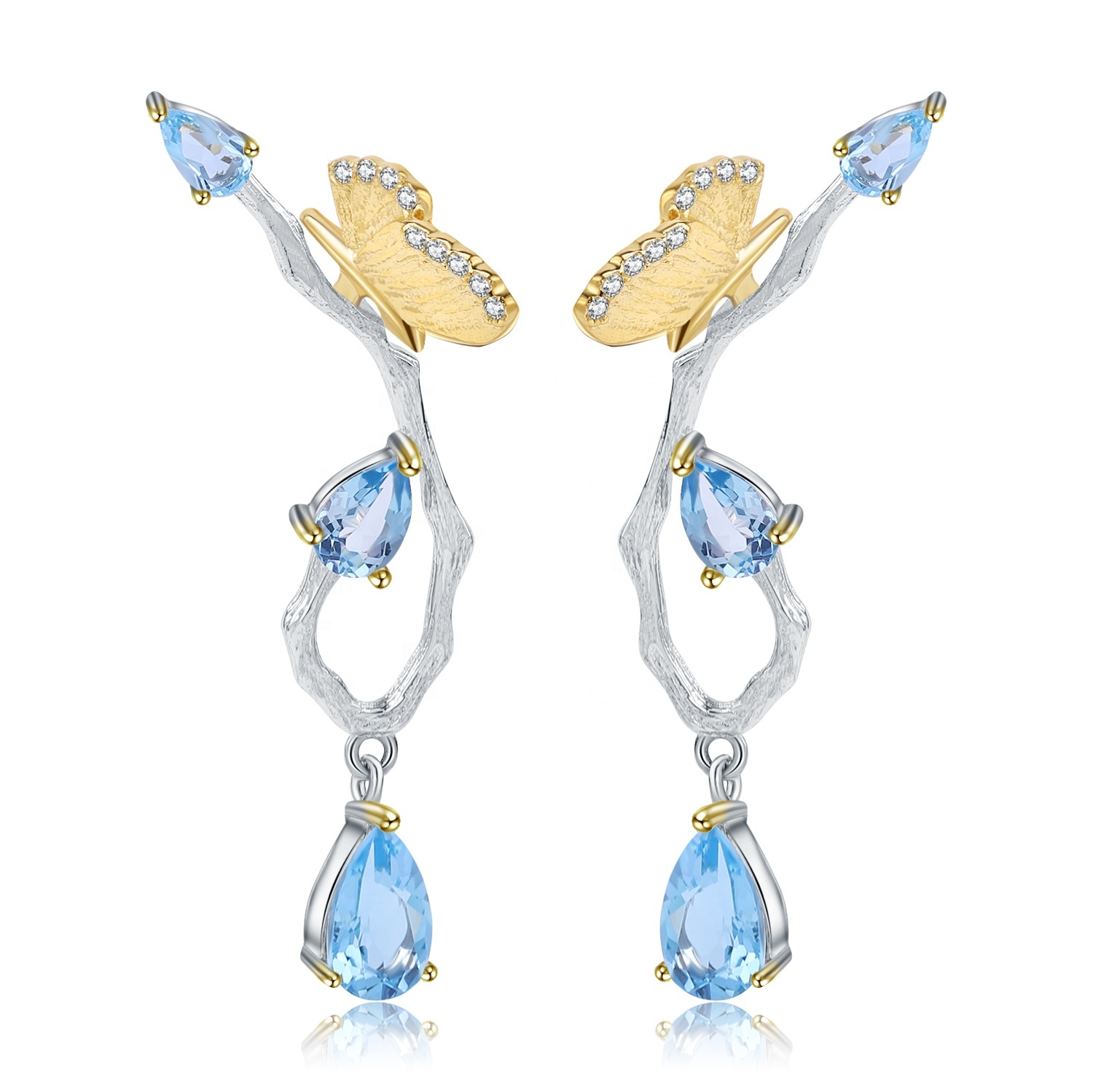 Natural Healing Drop Earrings Inner Peace Meditation 1