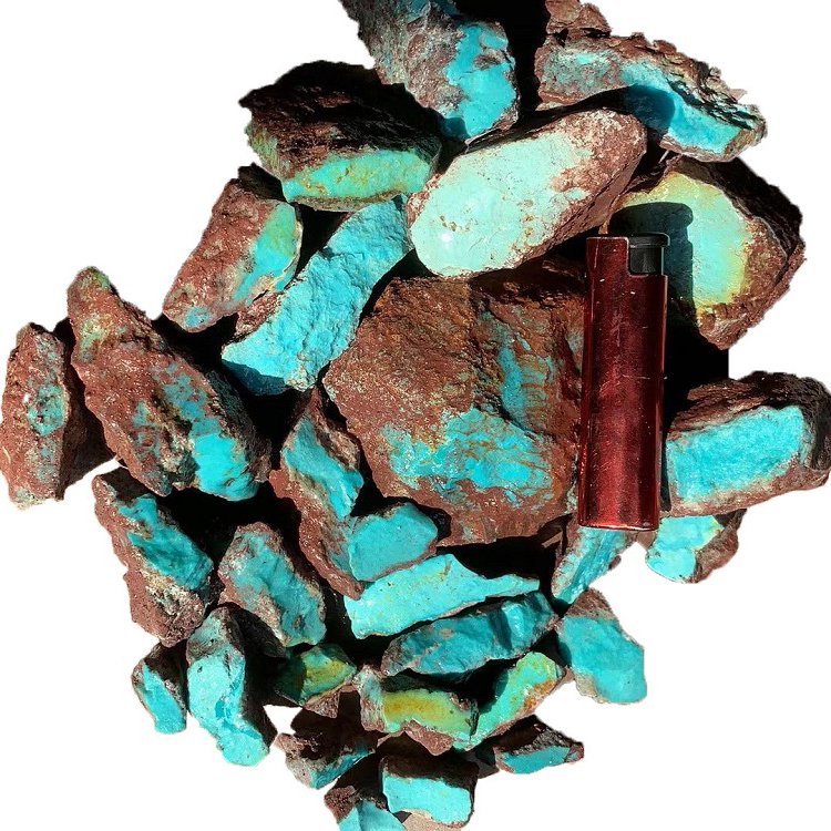 Натуральная грубая спящая красавица бирюза 17